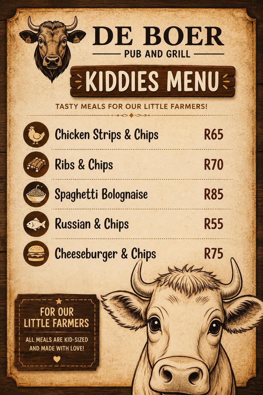 Kiddies Menu
