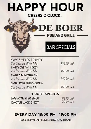 Happy hour specials